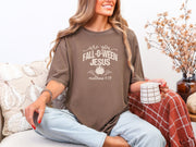 Are you Foll-o-ween Jesus t-shirt in espresso color, perfect for Halloween celebrations and expressing faith.