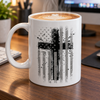Flag With Cross Ceramic Mug - White