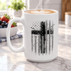Flag With Cross Ceramic Mug - White