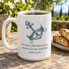 Hebrews 6:19 Anchored in Christ Ceramic Mug - White
