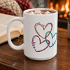 Love Faith Hope Heart Ceramic Mug - White