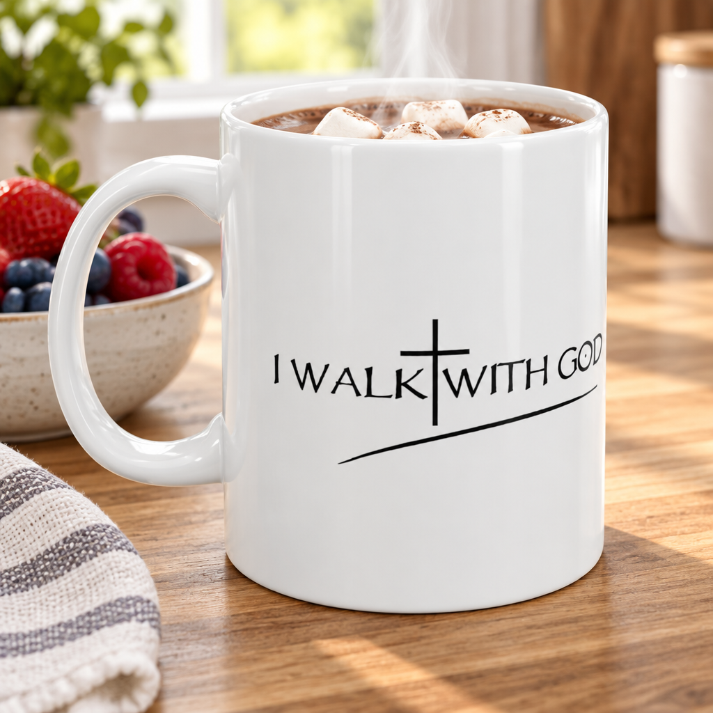 I Walk With God Ceramic Mug