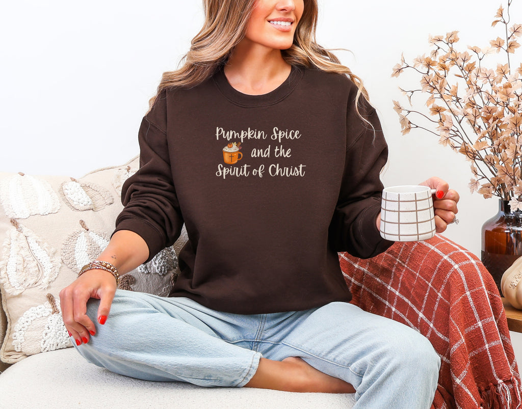 Pumpkin Spice and the Spirit of Christ Crewneck Sweatshirt
