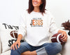 Fall for Jesus He Never Leaves Crewneck Sweatshirt