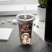 Jesus Is My Shepherd Sunsplash 16oz Tumbler With Straw - My Faith My Father