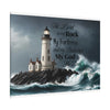 Psalm 18:2 Lighthouse Matte Canvas Wall Art - My Faith My Father