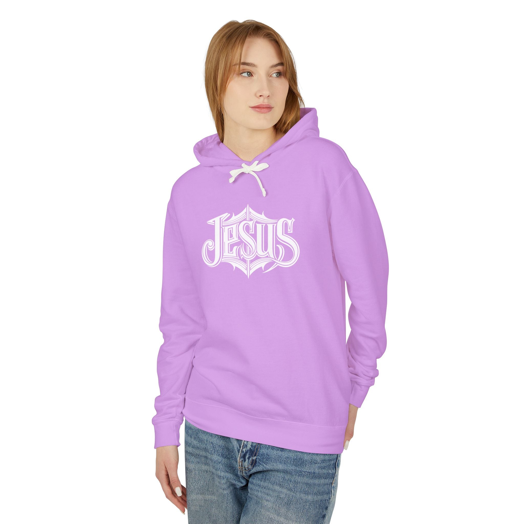 Jesus Unisex Relaxed Fit Lightweight Hooded Sweatshirt