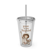 Jesus Is My Shepherd Sunsplash 16oz Tumbler With Straw - My Faith My Father