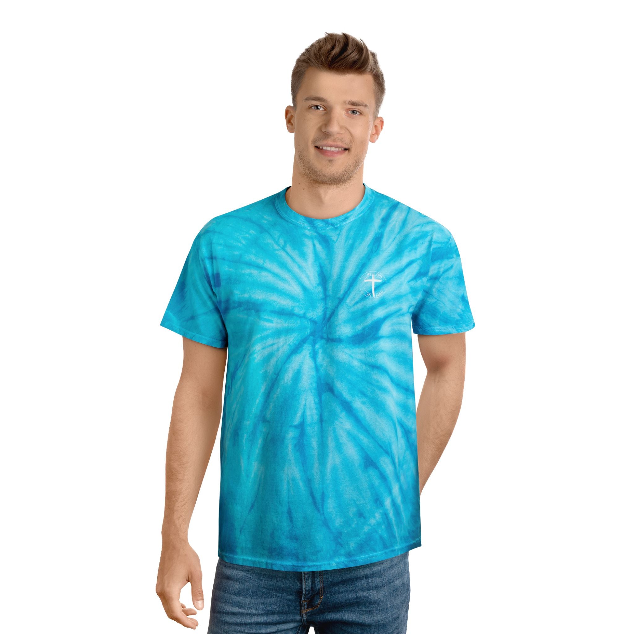 All I Need Is Coffee and Jesus – Unisex Christian Tie-Dye T-Shirt | Faith & Coffee Cyclone Tee