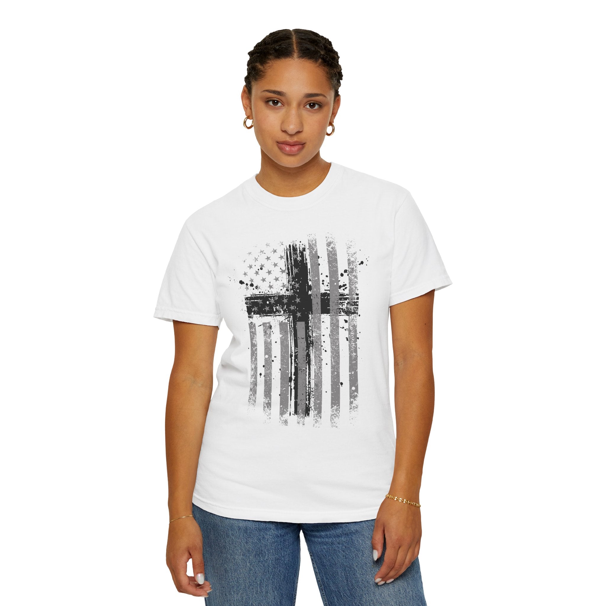 Flag With Cross Faith Unisex Relaxed Fit T-Shirt
