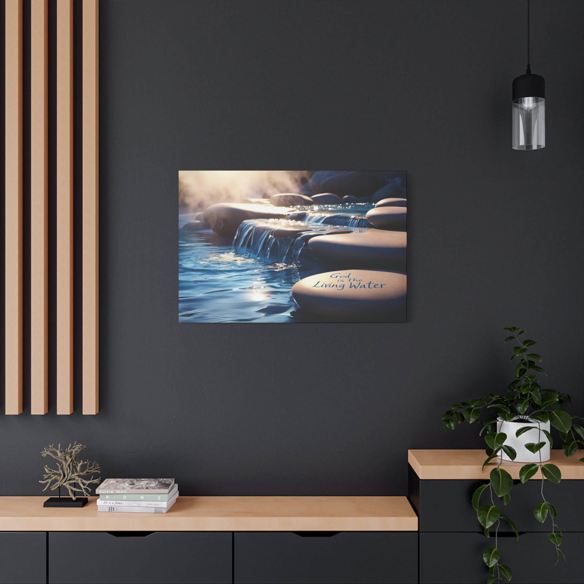 God is the Living Water Wall Decor Canvas