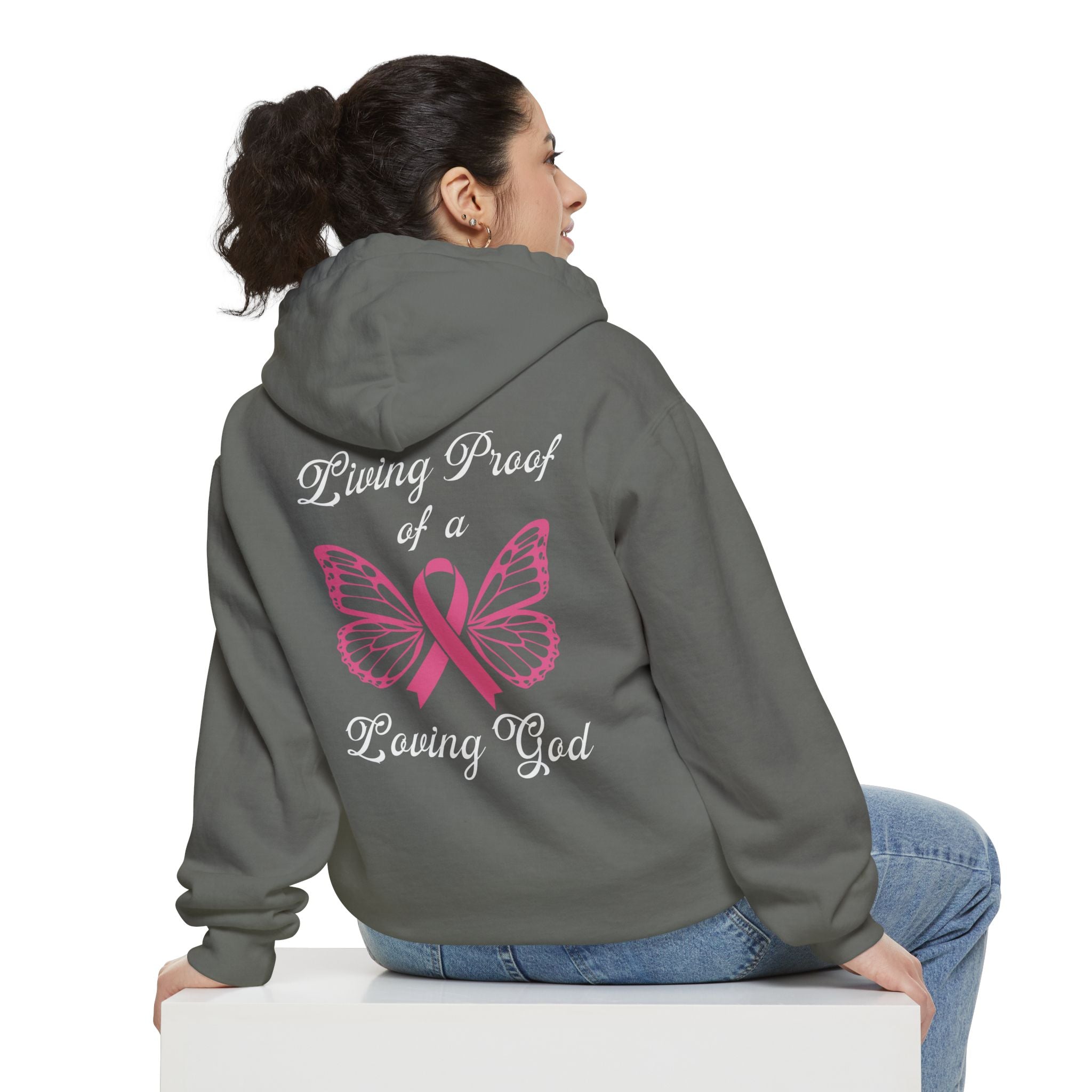 Living Proof Of A Loving God Butterfly Unisex Relaxed Fit Hoodie