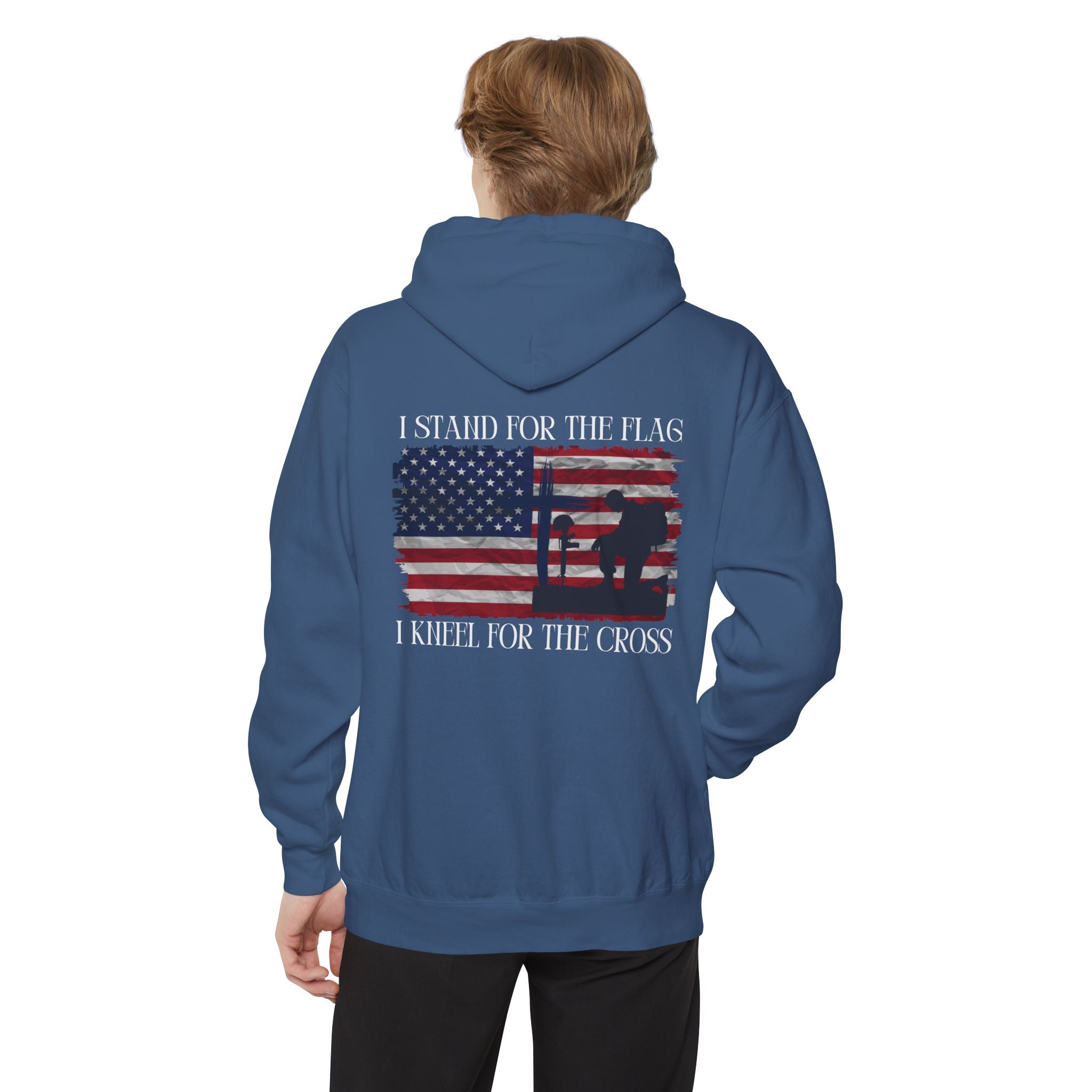 I Stand for the Flag, I Kneel for the Cross Unisex Relaxed Fit Hoodie
