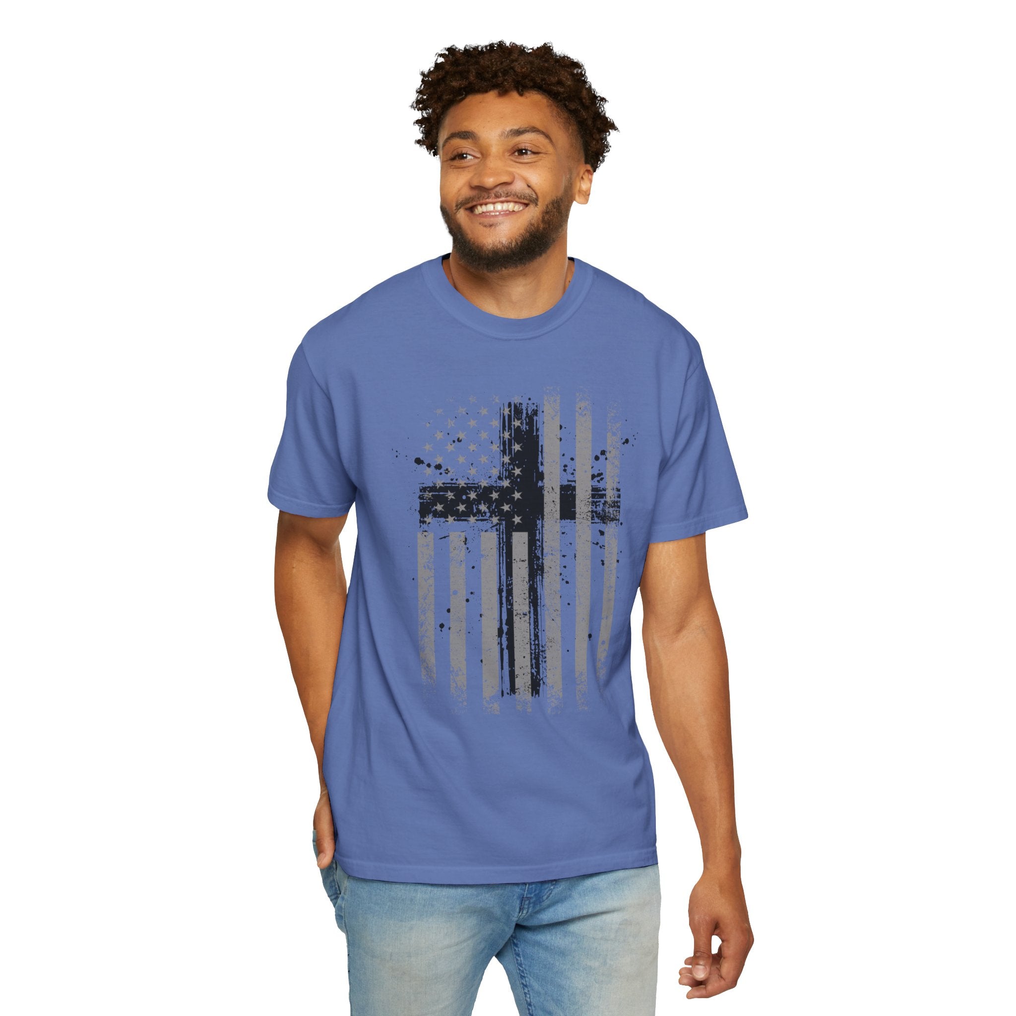 Flag With Cross Faith Unisex Relaxed Fit T-Shirt