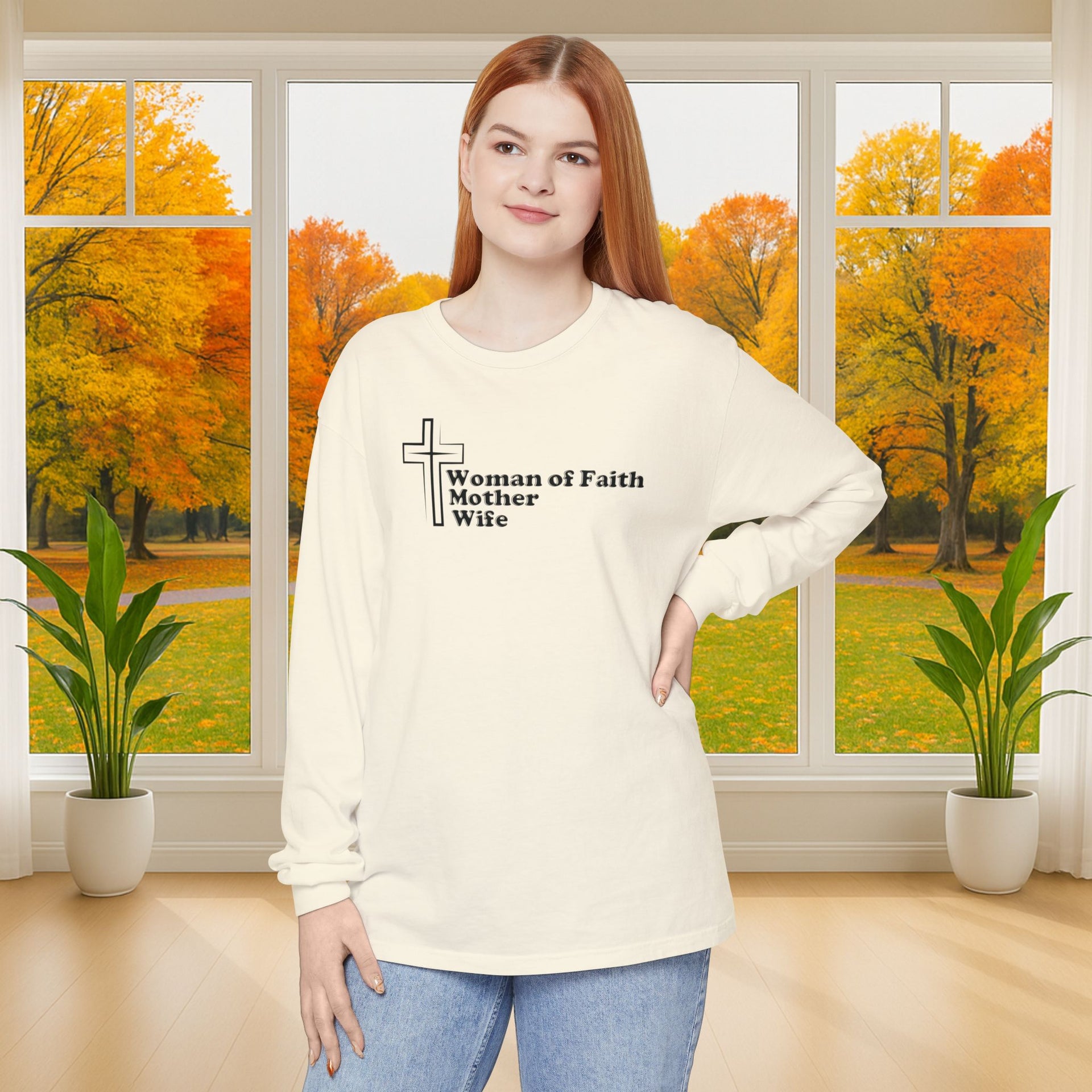 Woman of Faith, Mother, Wife Unisex Relaxed Fit Long Sleeve T-Shirt - My Faith My Father