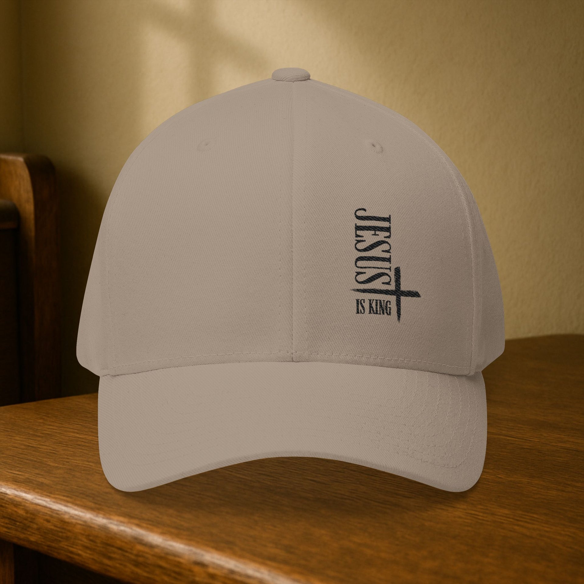 Jesus Is King – Christian Flexfit Hat - My Faith My Father