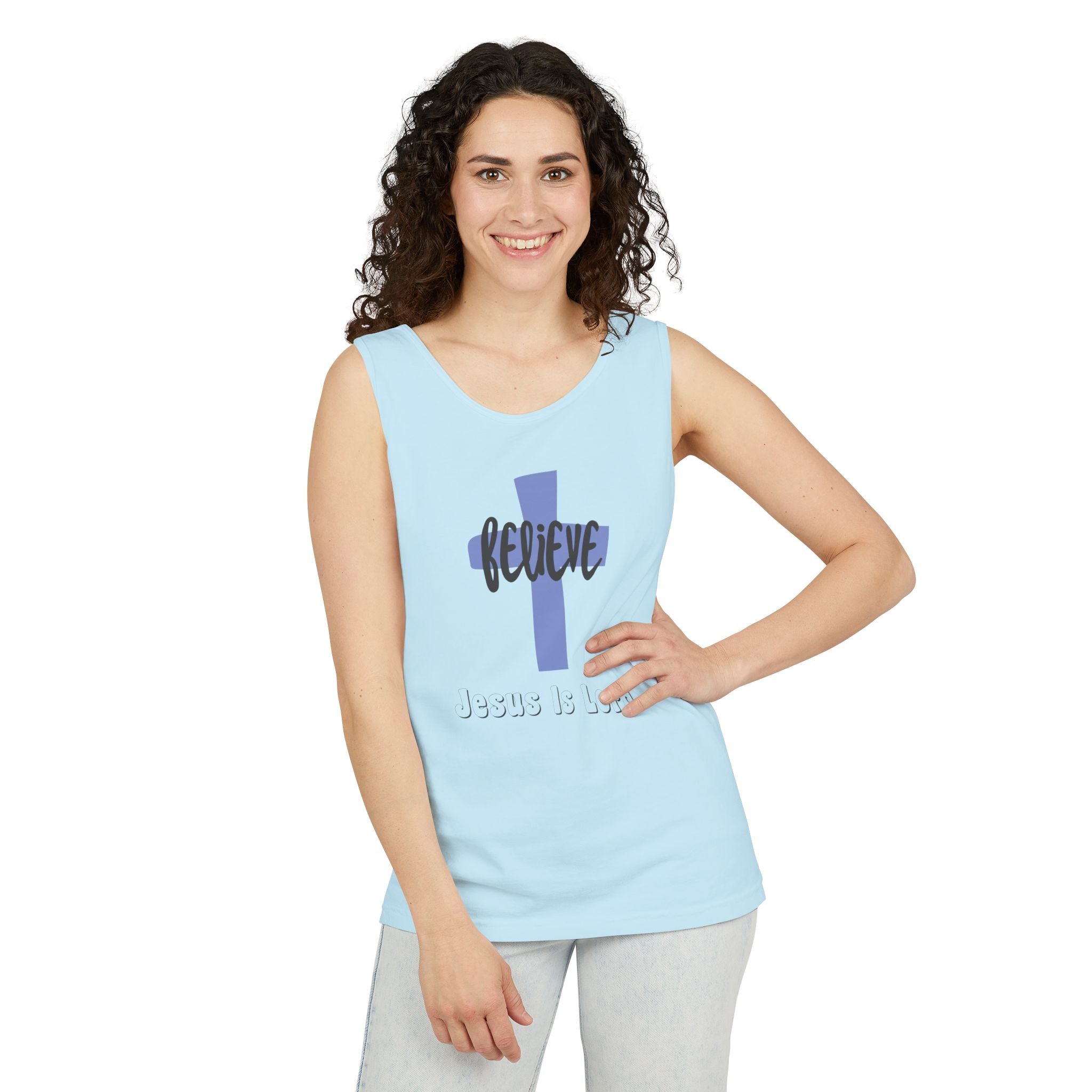Believe Jesus Is Lord Christian Tank Top, Religious Inspirational Tank Top, Unisex Shirt, Faith Apparel, Gospel Message Clothing,