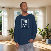 Pray + Cross Unisex Relaxed Fit Long Sleeve T-Shirt - My Faith My Father