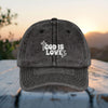 God Is Love Vintage Embroidered Cap | Distressed Christian Baseball Hat | OTTO 18-1248 Faith Hat