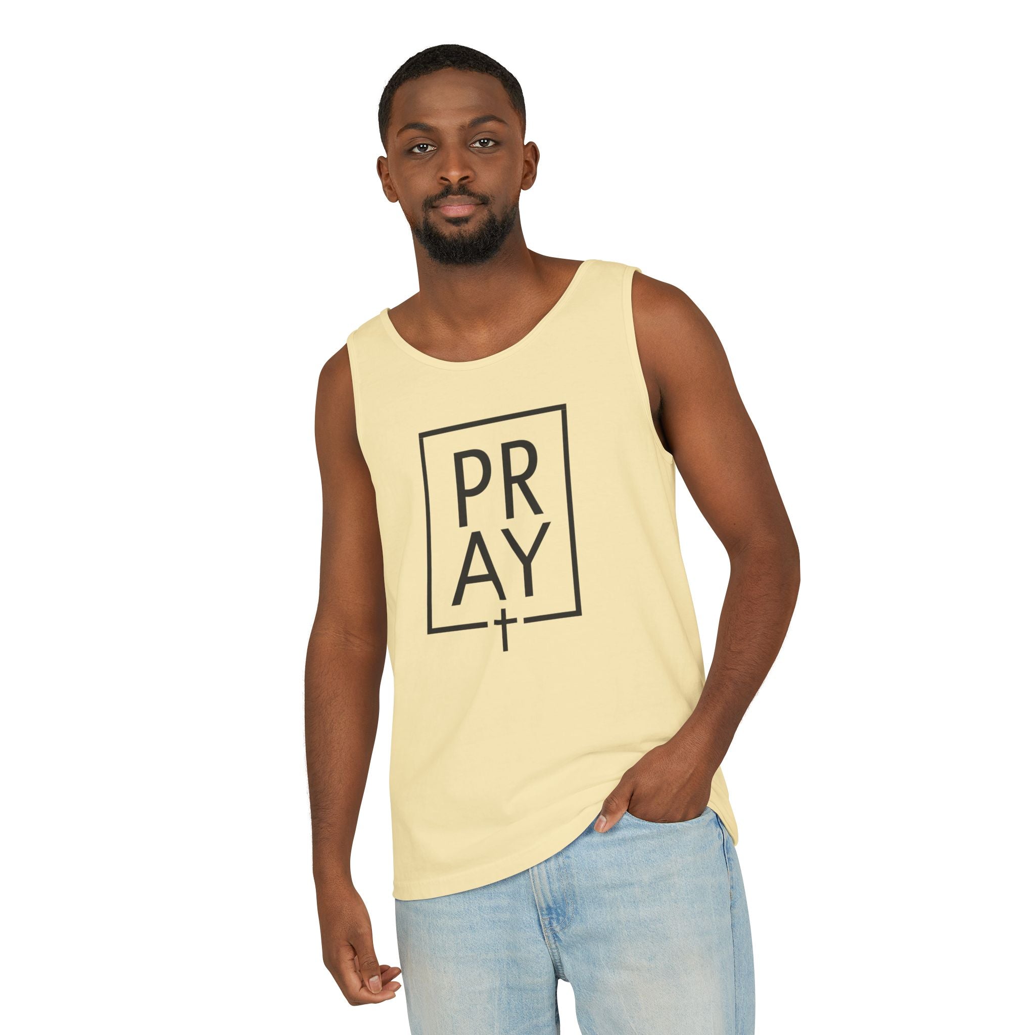 Pray + Cross Unisex Relaxed Fit Tank Top