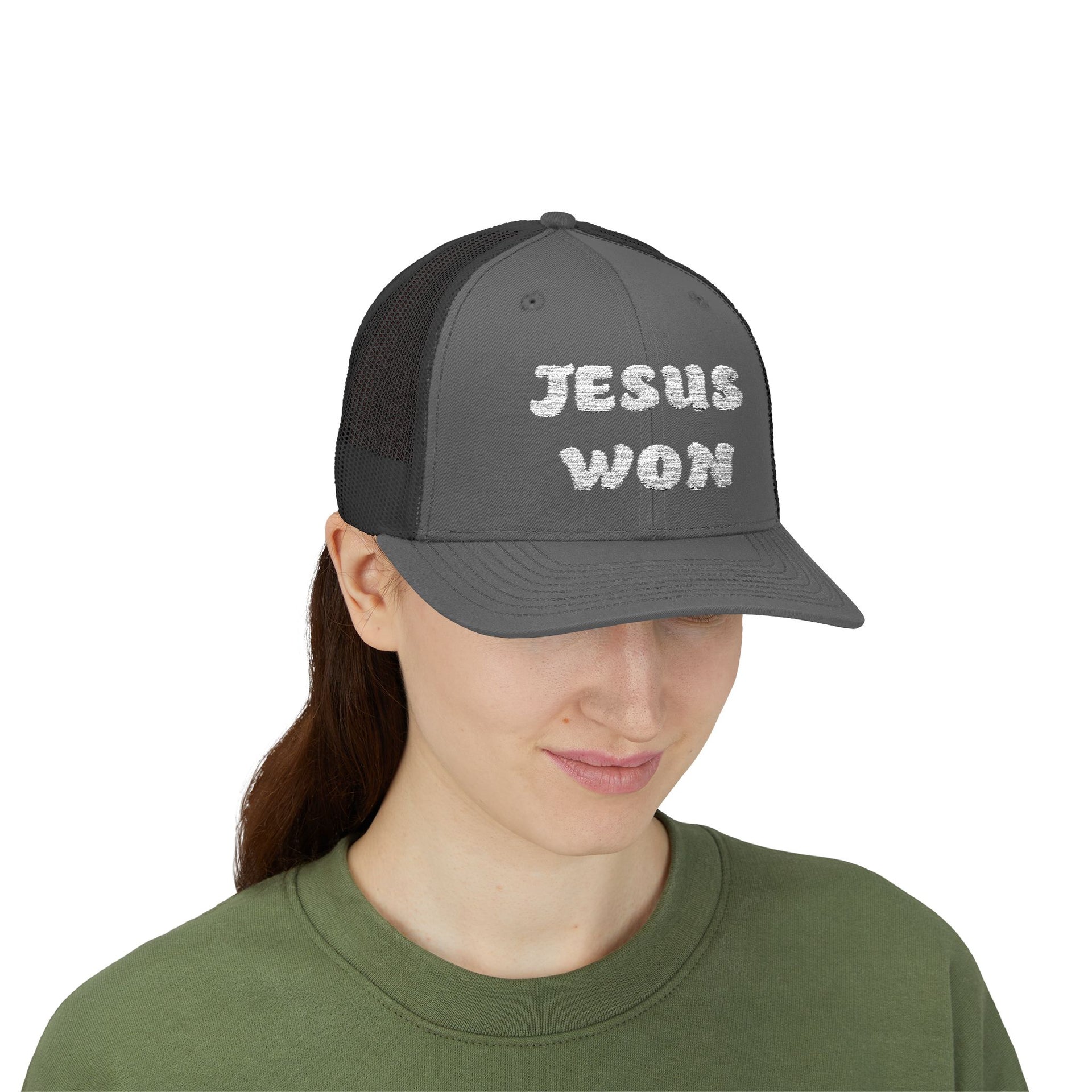 Jesus Won Snapback Trucker Hat - My Faith My Father