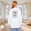 PRAY + Cross Unisex Relaxed Fit Long Sleeve T-Shirt - My Faith My Father