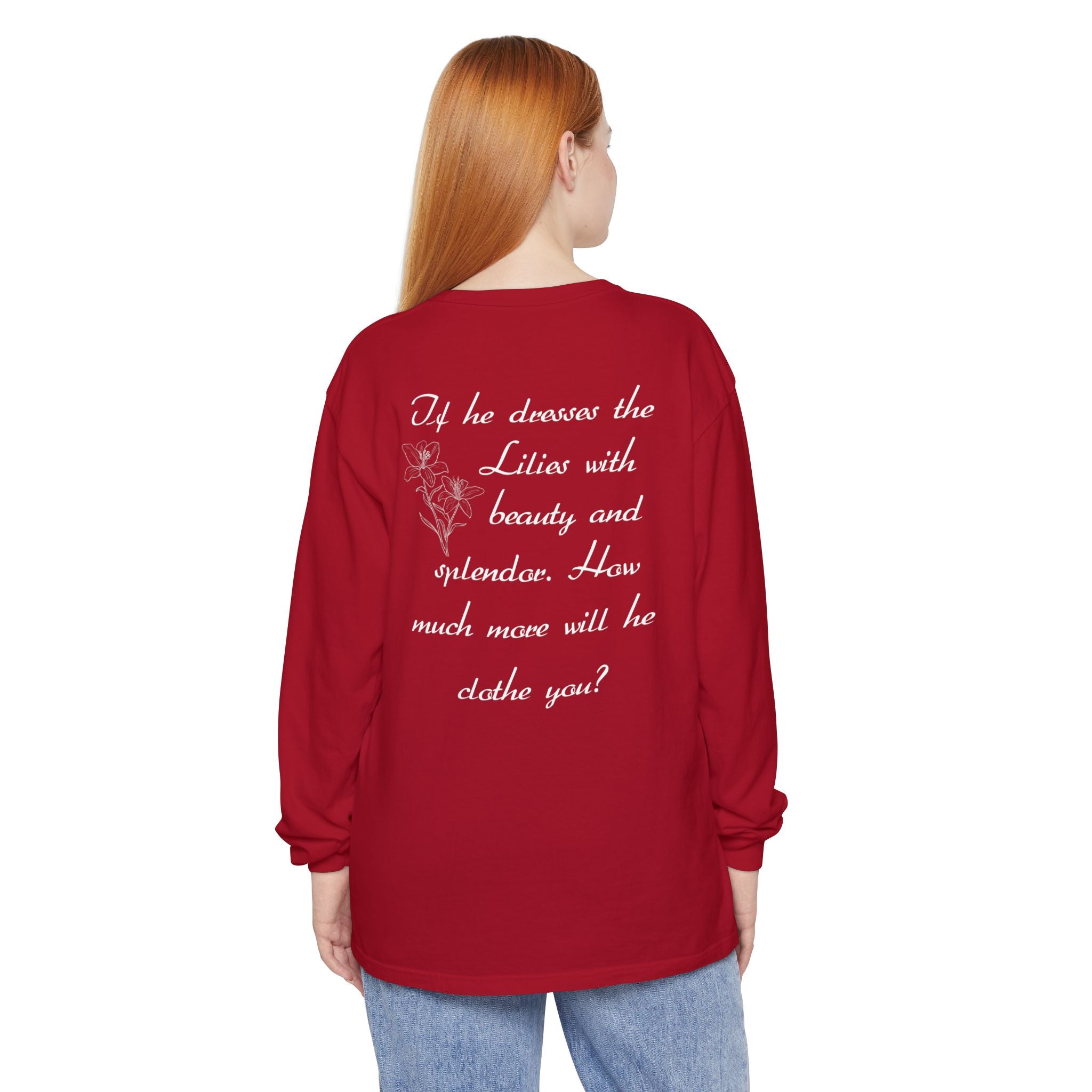 Lilies Unisex Relaxed Fit Long Sleeve T-Shirt