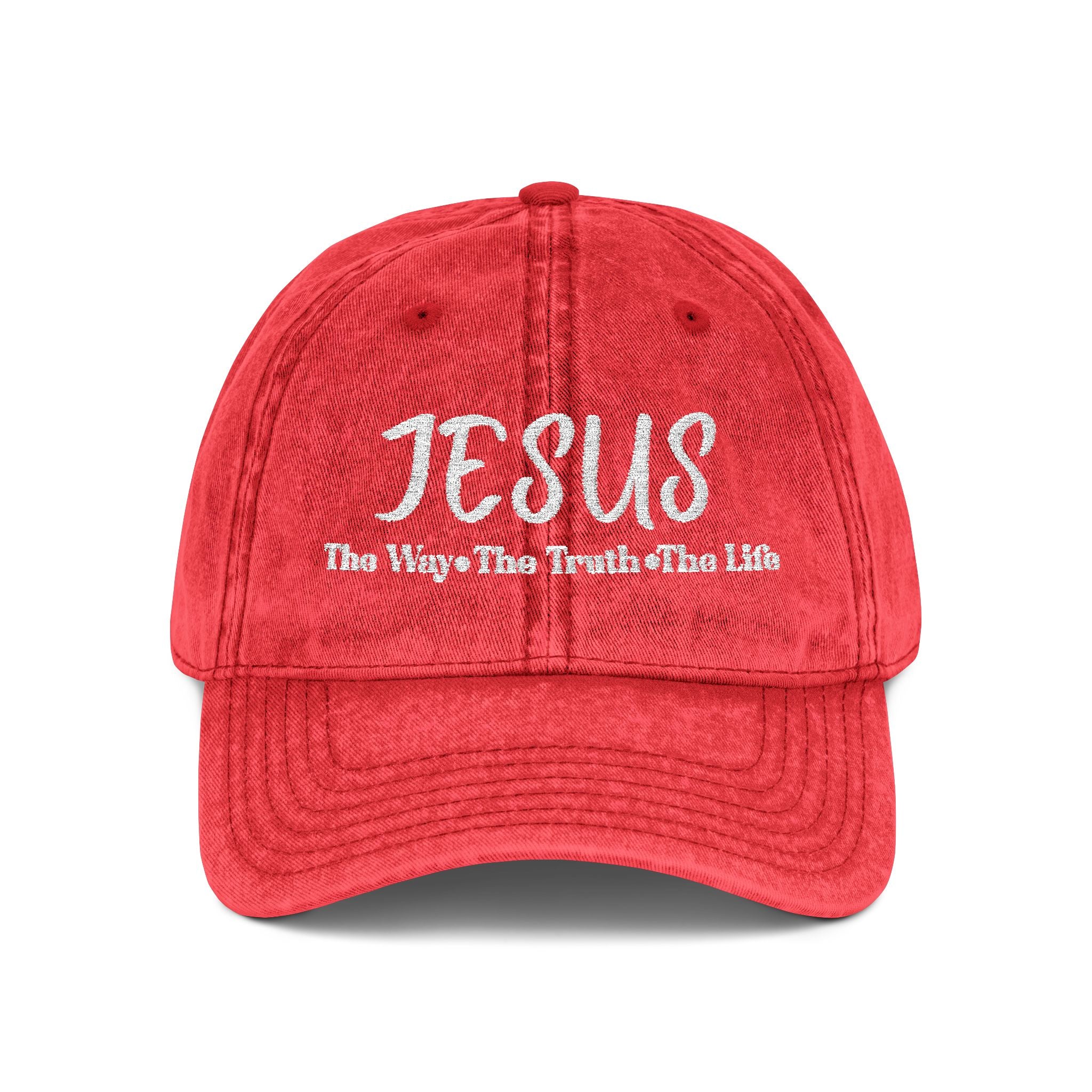 Embroidered Vintage Cap - Jesus The Way, The Truth, The Life Hat