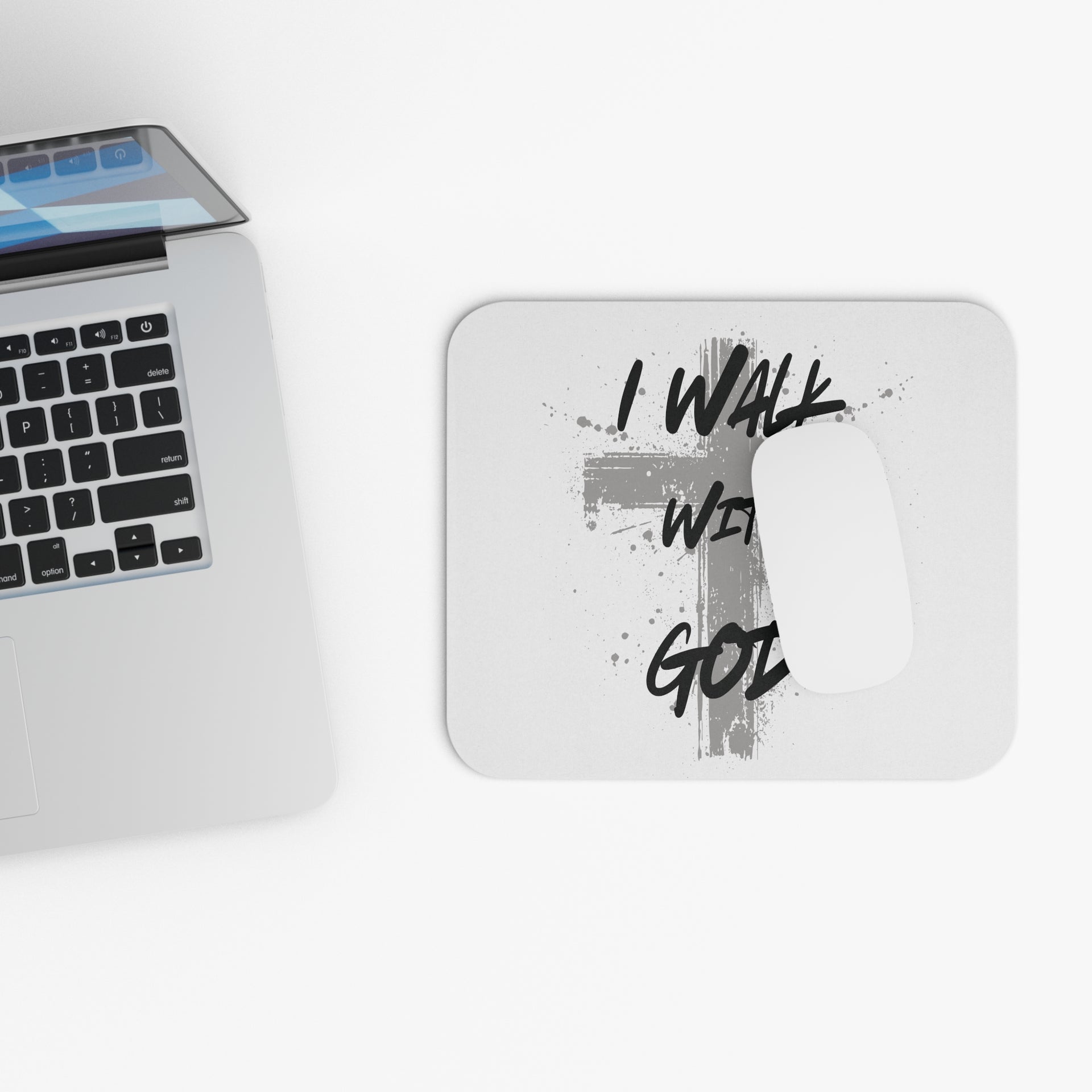 I Walk With God Mouse Pad - My Faith My Father