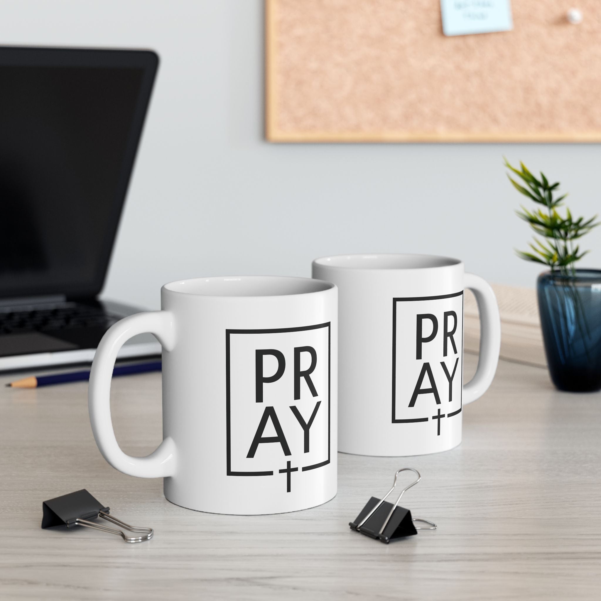 Pray + Cross Ceramic Mug