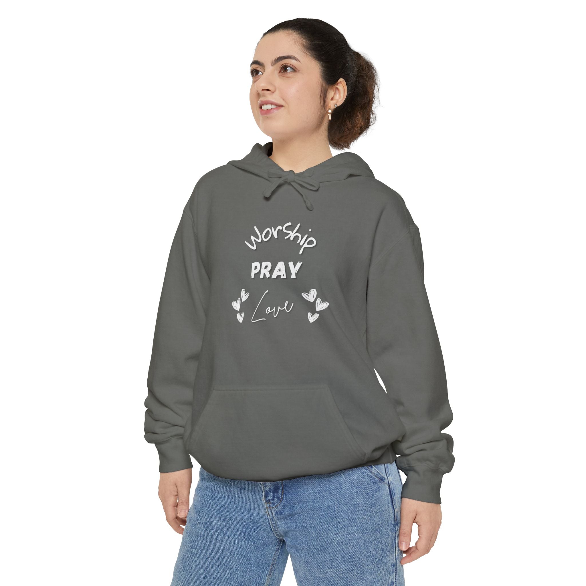 Worship, Pray, Love Unisex Relaxed Fit Hoodie