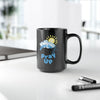 Wake Up Pray Up Black Coffee Mug - My Faith My Father