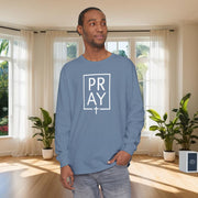 Pray + Cross Unisex Relaxed Fit Long Sleeve T-Shirt - My Faith My Father
