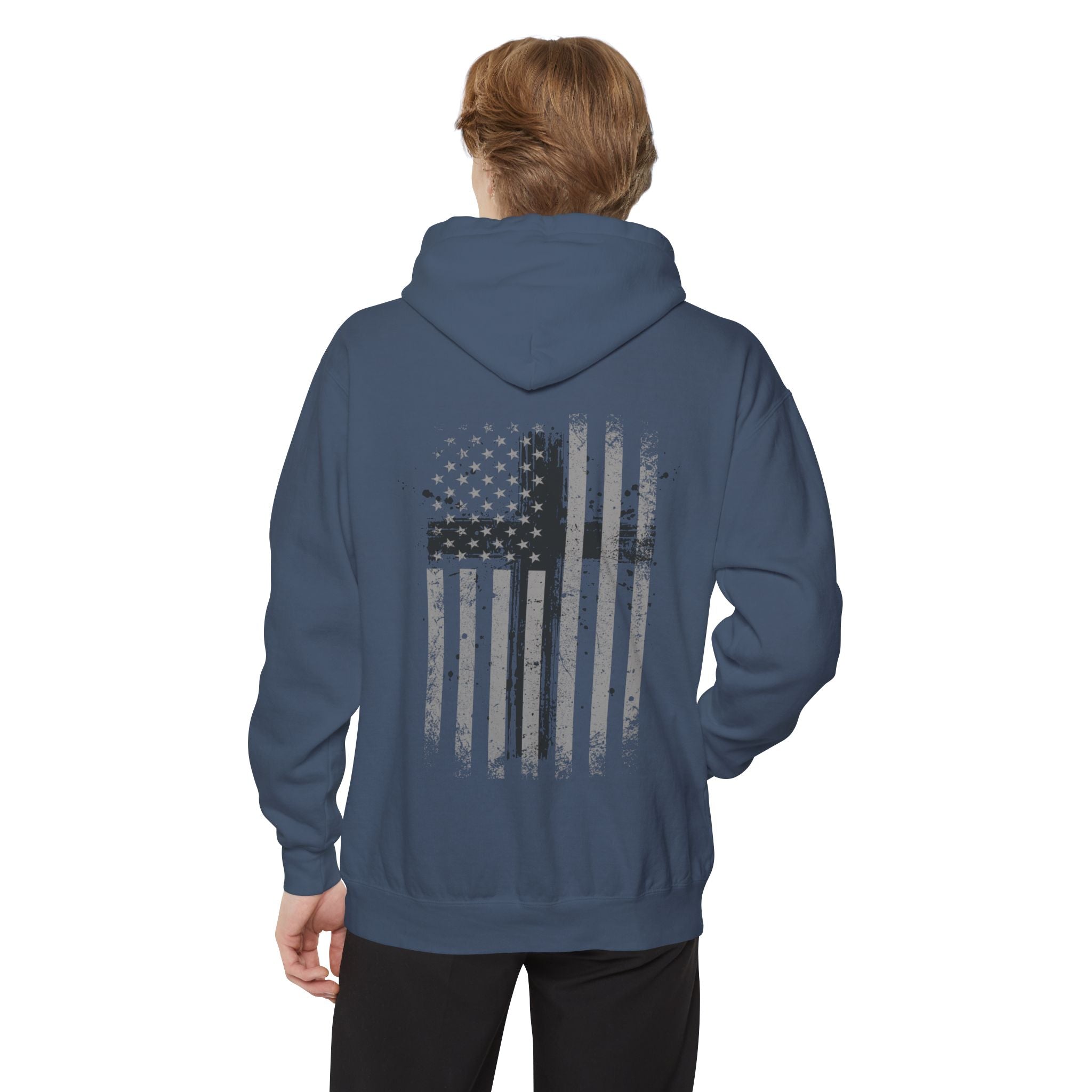 Flag With Cross Unisex Relaxed Fit Hoodie