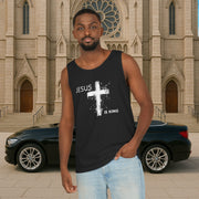 Jesus Is King Unisex Relaxed Fit Tank Top - My Faith My Father