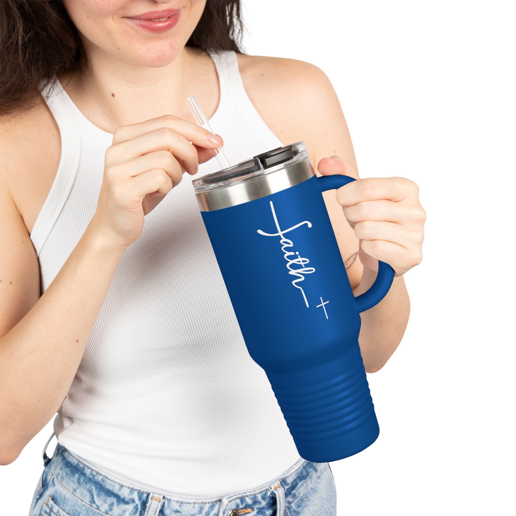 Faith + Cross 40oz Insulated Travel Mug