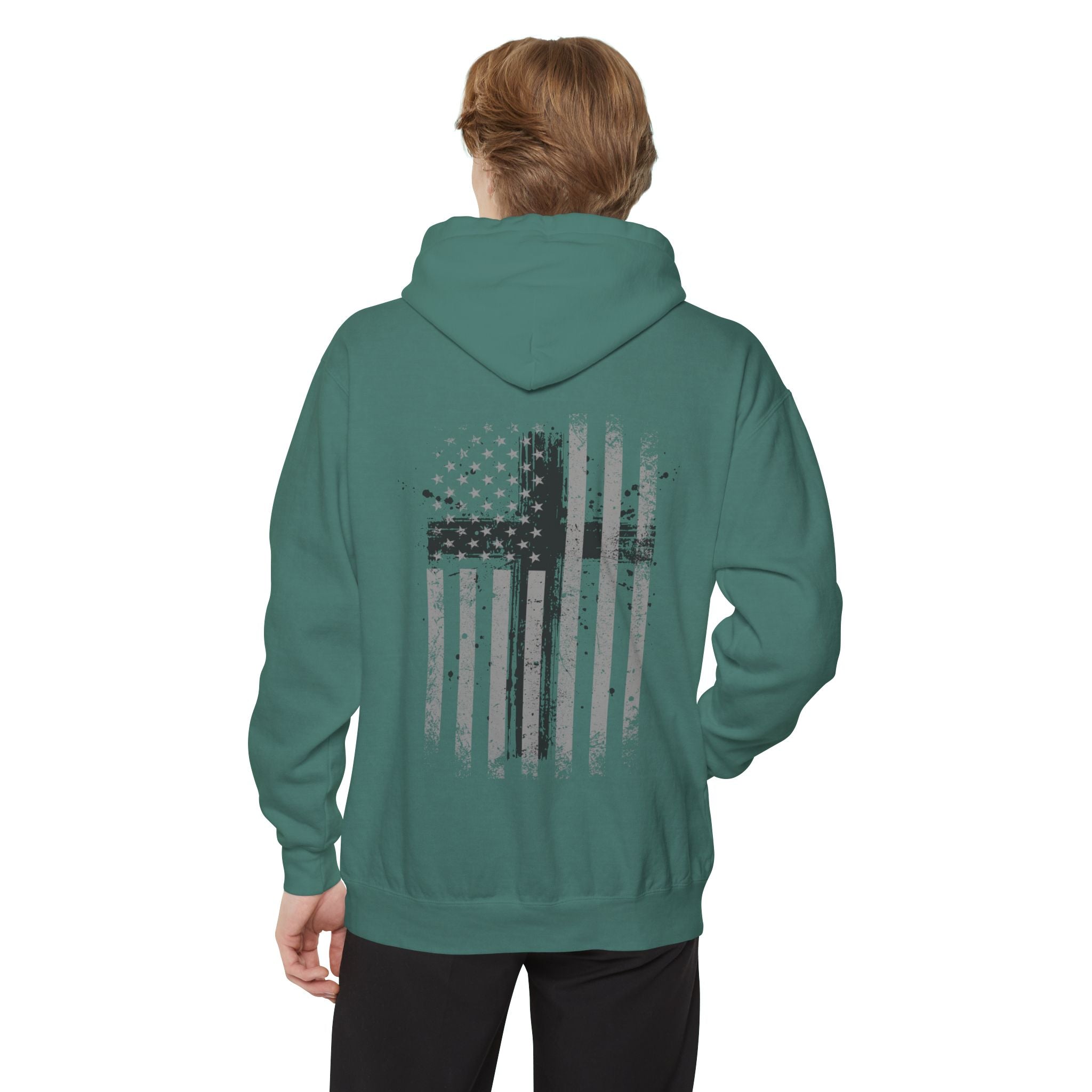 Flag With Cross Unisex Relaxed Fit Hoodie