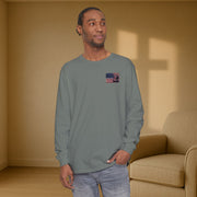 I Stand for the Flag, I Kneel for the Cross Unisex Relaxed Fit Long Sleeve T-Shirt - My Faith My Father