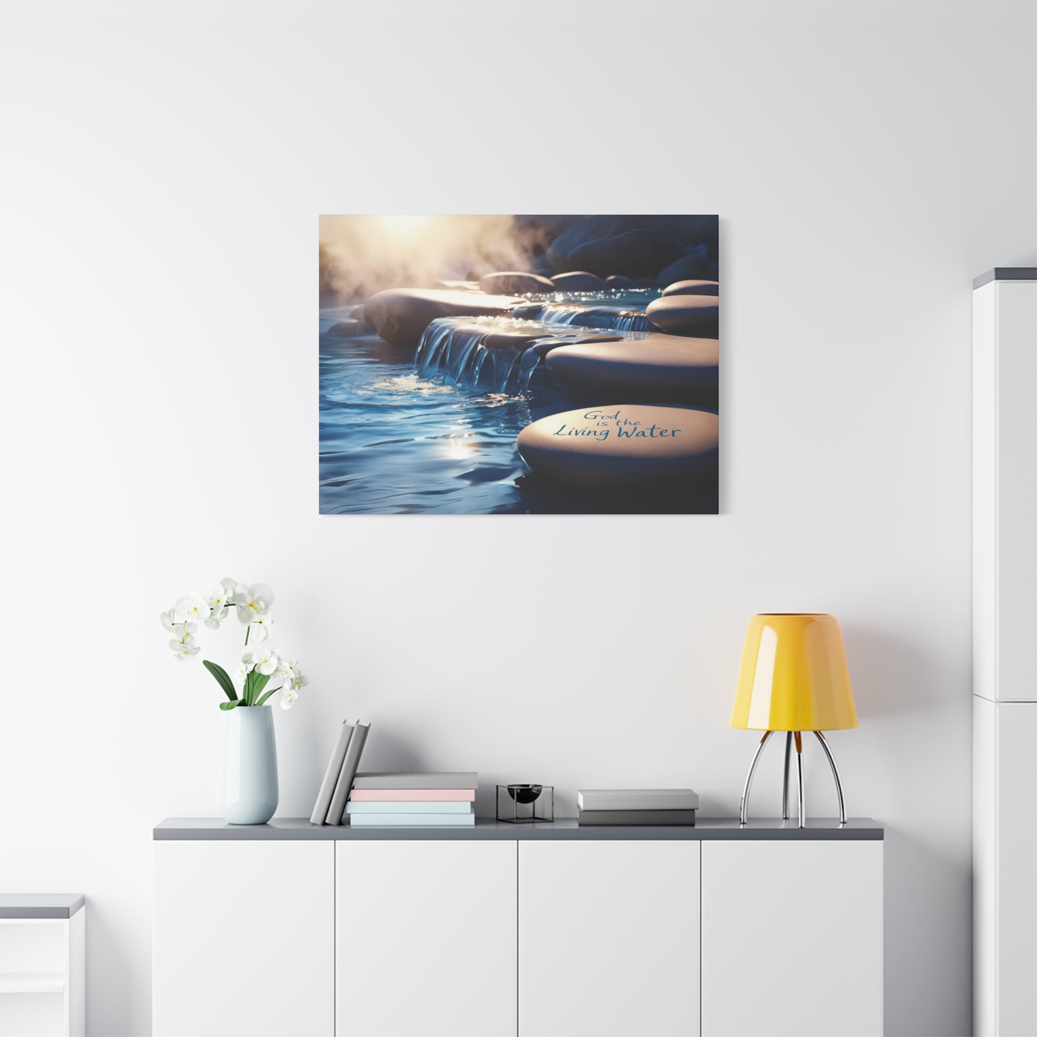 God is the Living Water Wall Decor Canvas