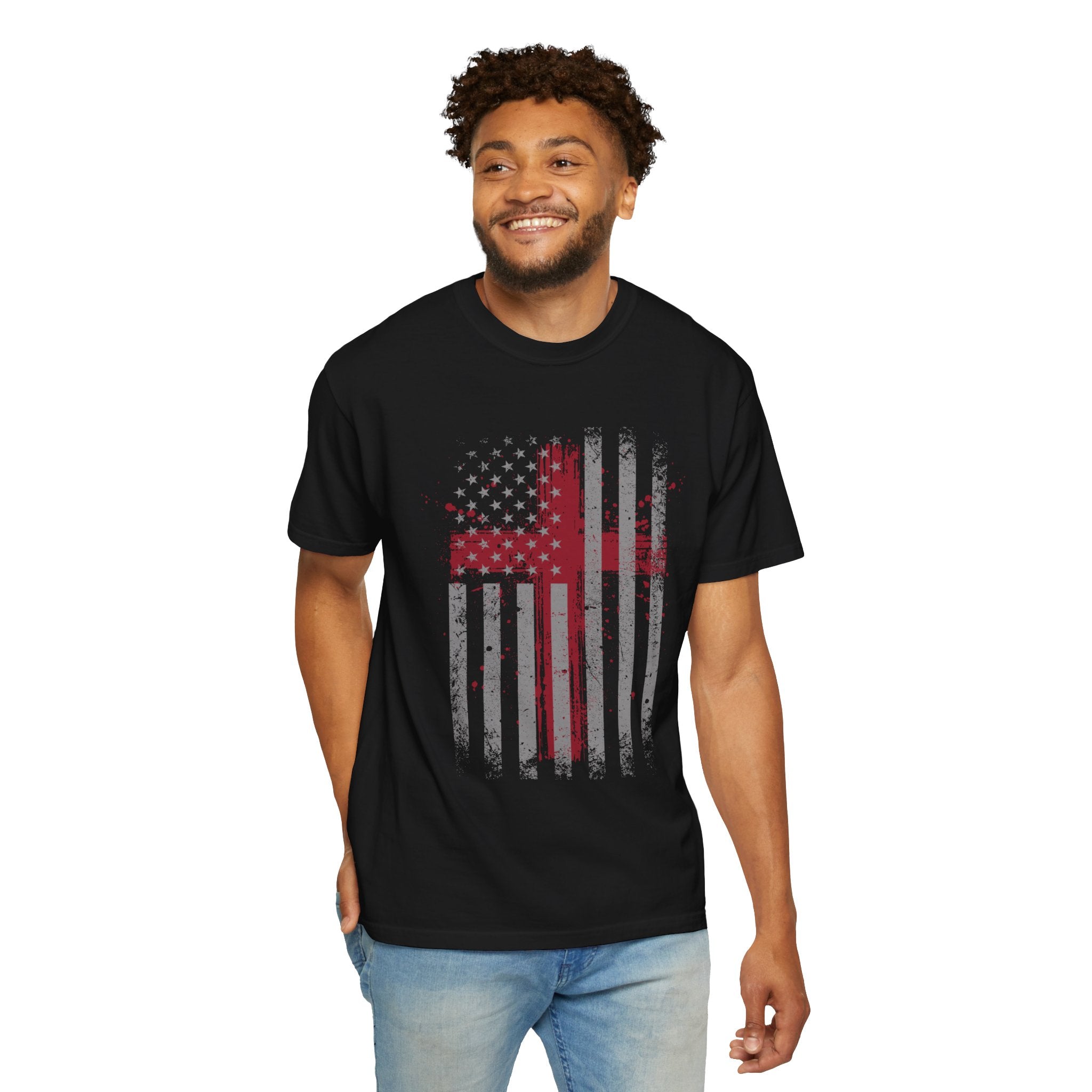 Flag With Cross Faith Unisex Relaxed Fit T-Shirt