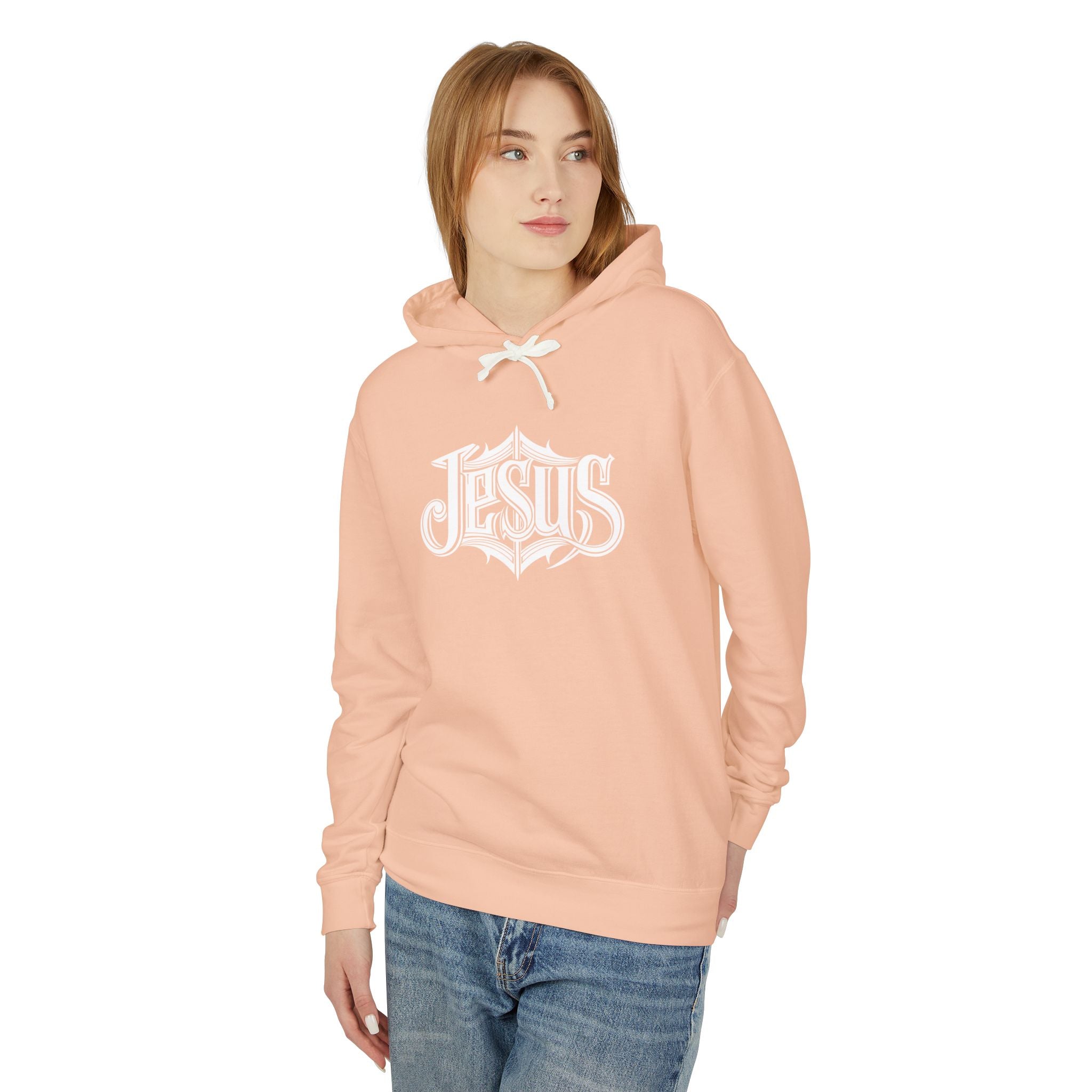 Jesus Unisex Relaxed Fit Lightweight Hooded Sweatshirt