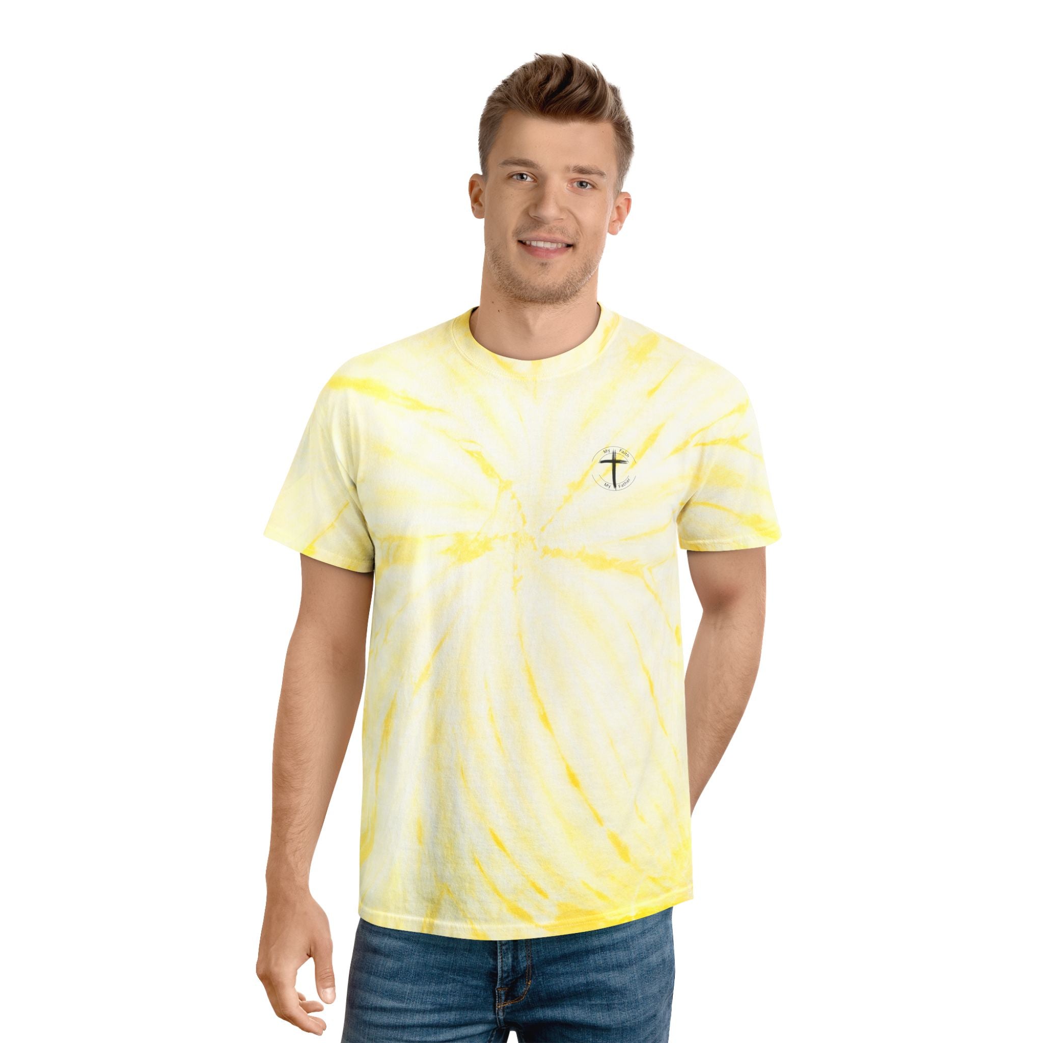 All I Need Is Coffee and Jesus – Unisex Christian Tie-Dye T-Shirt | Faith & Coffee Cyclone Tee