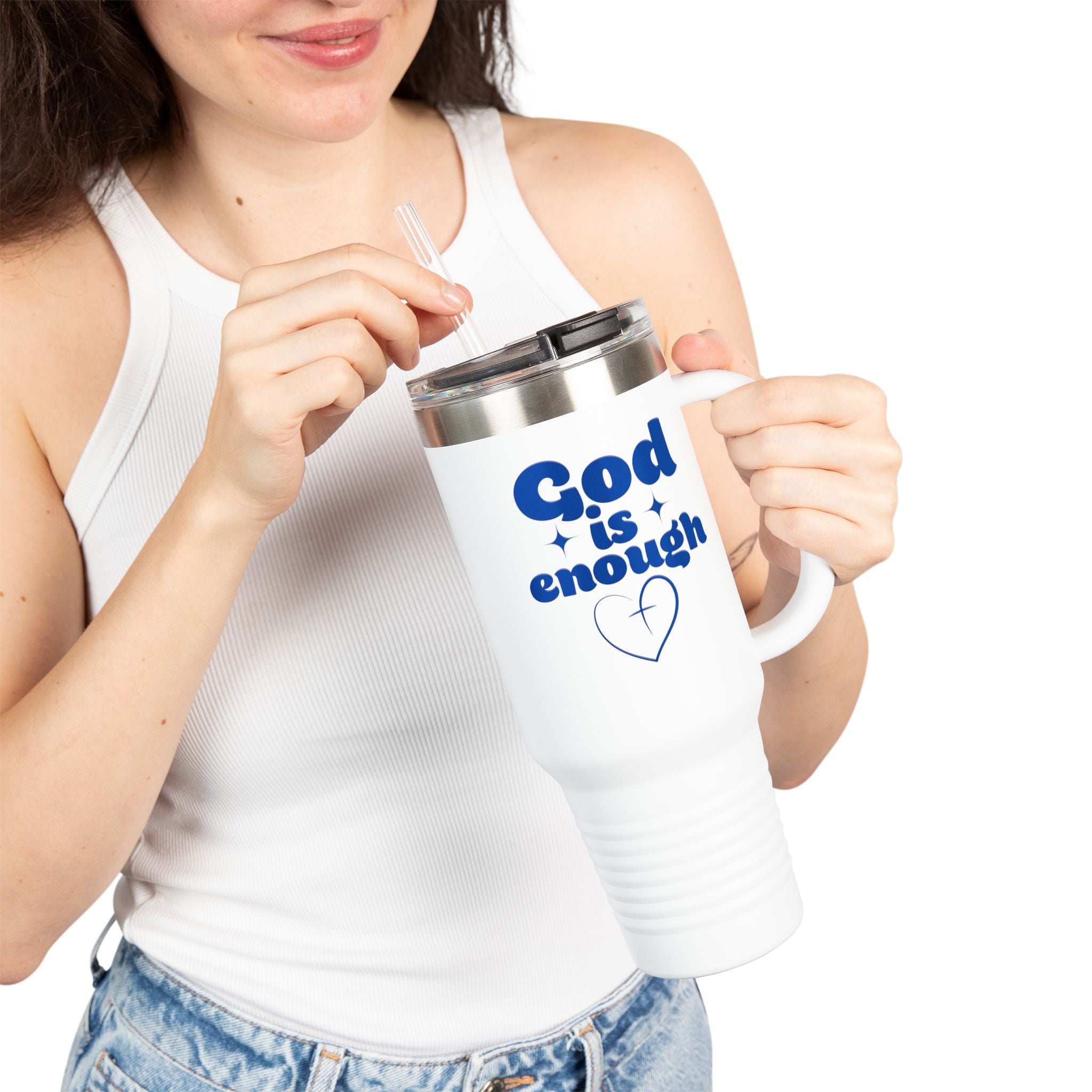 God Is Enough 40oz Insulated Travel Mug