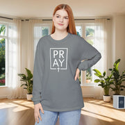 Pray + Cross Unisex Relaxed Fit Long Sleeve T-Shirt - My Faith My Father