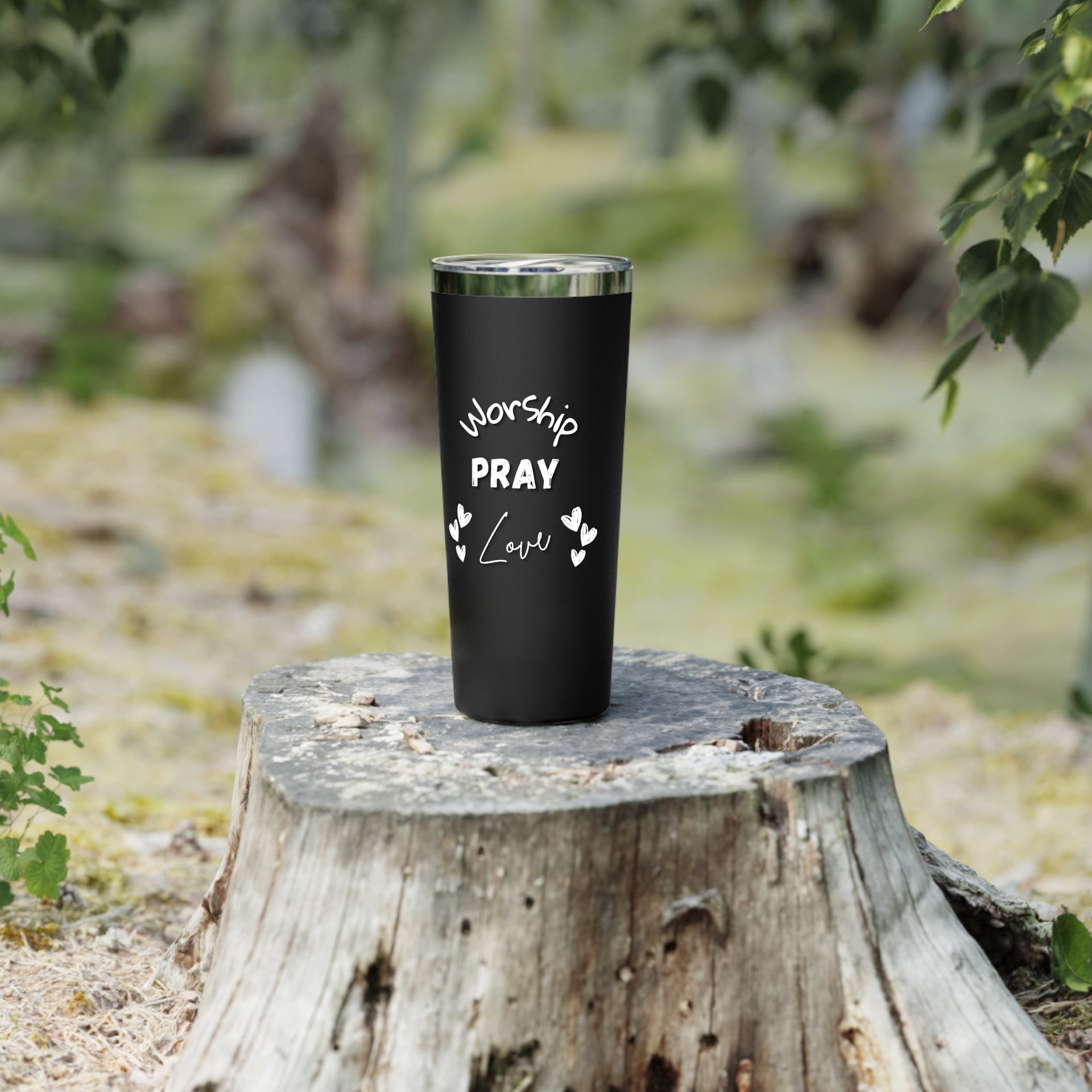 Worship, Pray, Love 22oz Copper Vacuum Insulated Tumbler - My Faith My Father