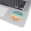 Love, Faith, Hope = Happiness Kiss-Cut Stickers - My Faith My Father