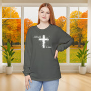 Jesus is King Unisex Relaxed Fit Long Sleeve T-Shirt - My Faith My Father