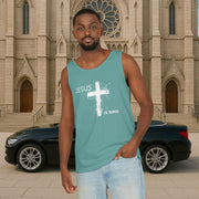 Jesus Is King Unisex Relaxed Fit Tank Top - My Faith My Father