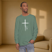 Cross With Faith Unisex Relaxed Fit Long Sleeve T-Shirt - My Faith My Father