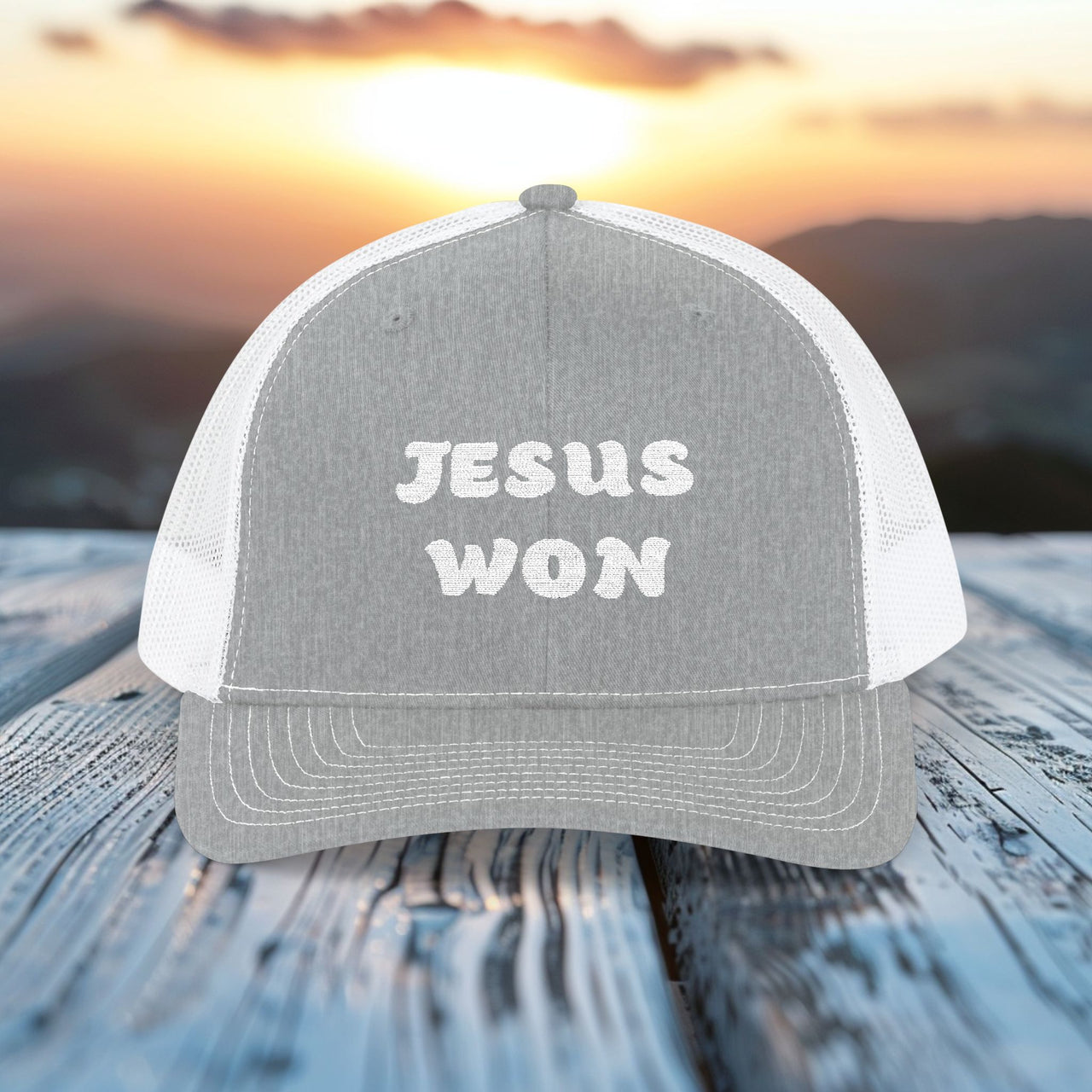 Jesus Won – Richardson 112 Snapback Trucker Hat | Christian Headwear